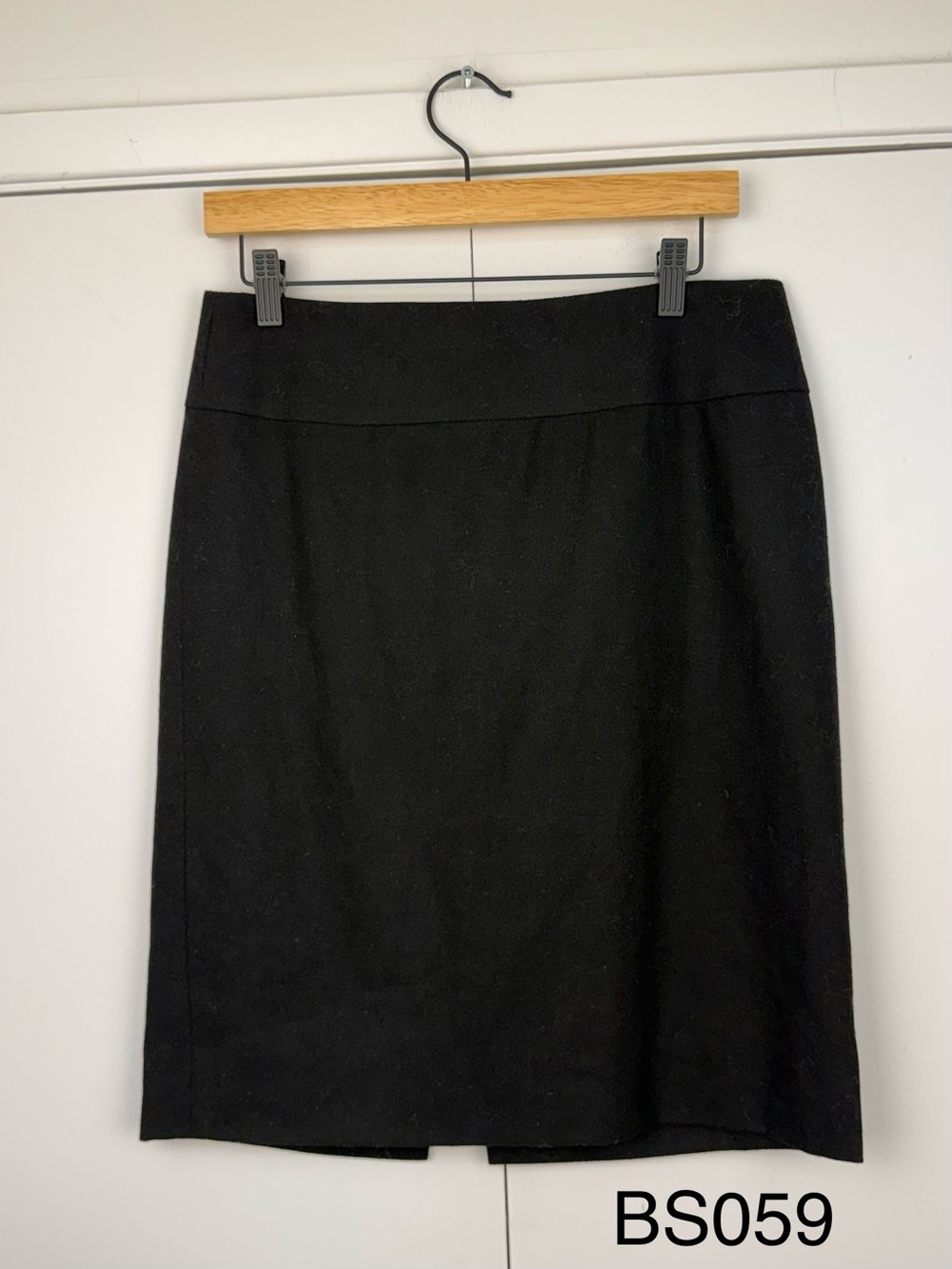 Banana Republic Marilyn Black Wool Blend Pencil Skirt Size 10
